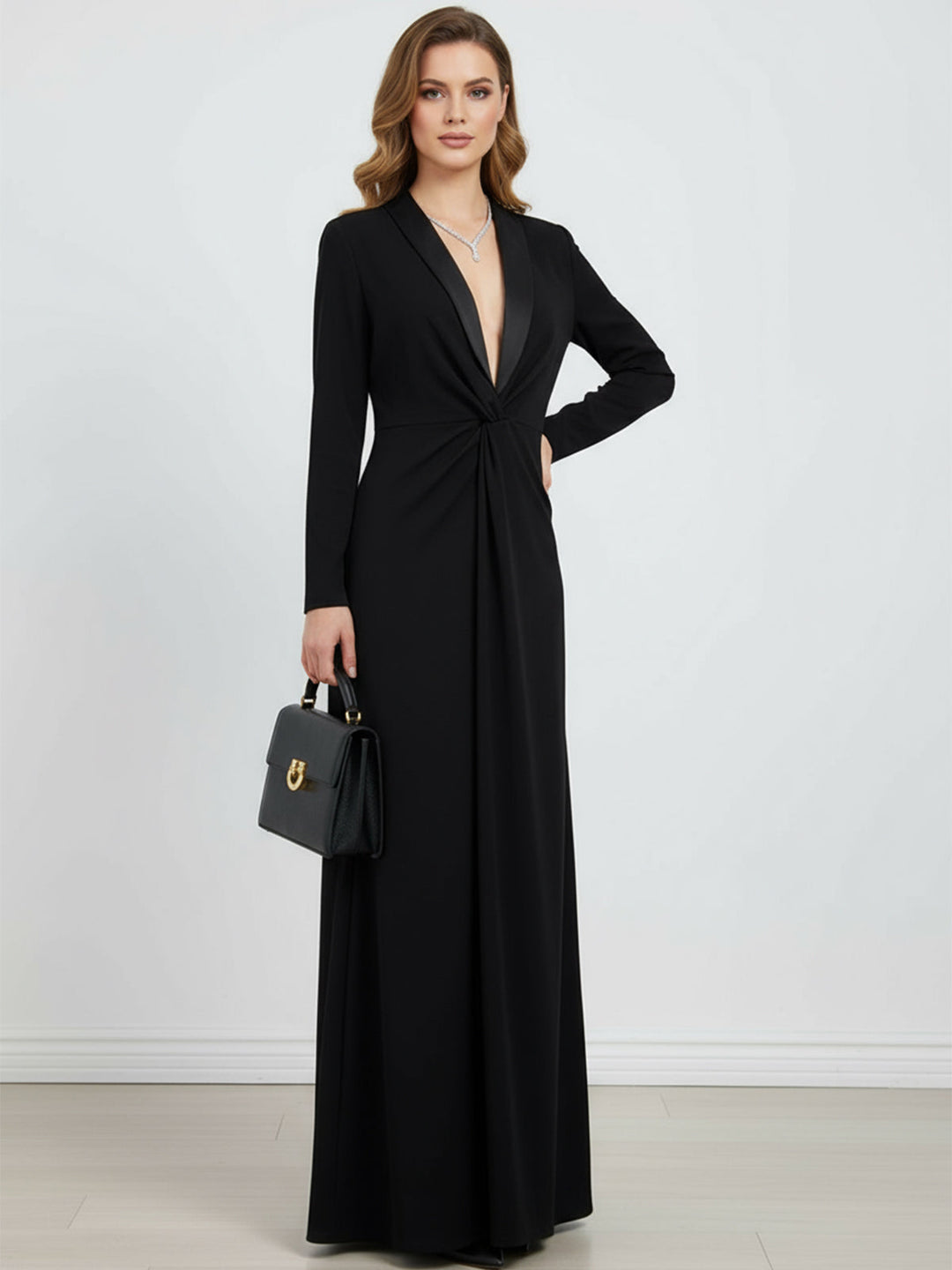 Camille | Robes Maxi à Col V Profond
