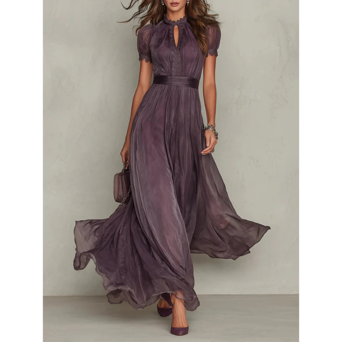 Ashley | Robe longue en chiffon vintage