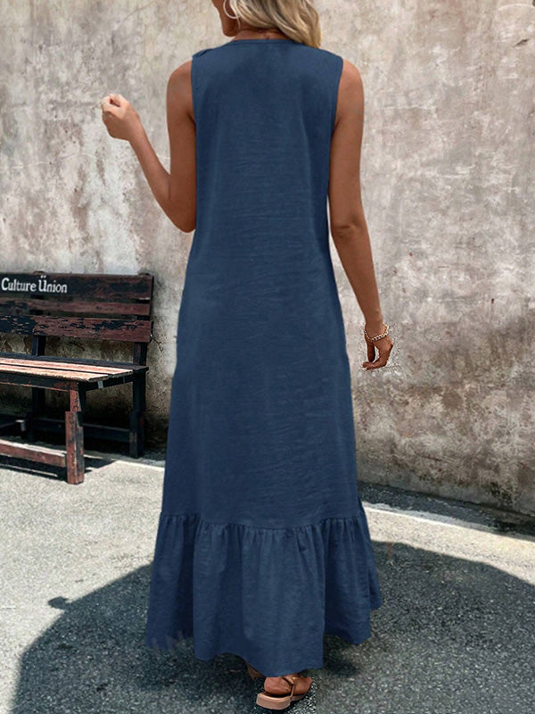 Colette | Robe Maxi à Volants Plissés