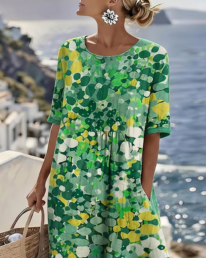Chérie | Robe Midi À Motifs Floraux