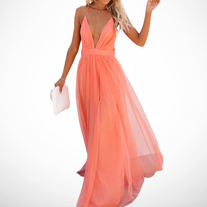Ginevra | Maxi Robe Lumière Corail