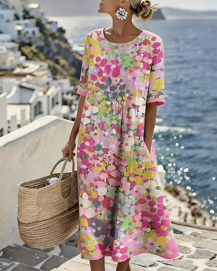 Chérie | Robe Midi À Motifs Floraux
