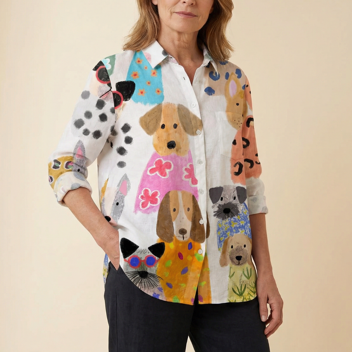 Audrey - Chemise Artistique à Boutons
