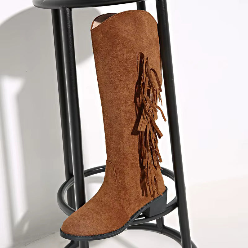 Bottes de Rue en Cuir Raffiné