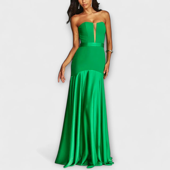 Vada - Maxi robe à épaules dénudées et décolleté en V