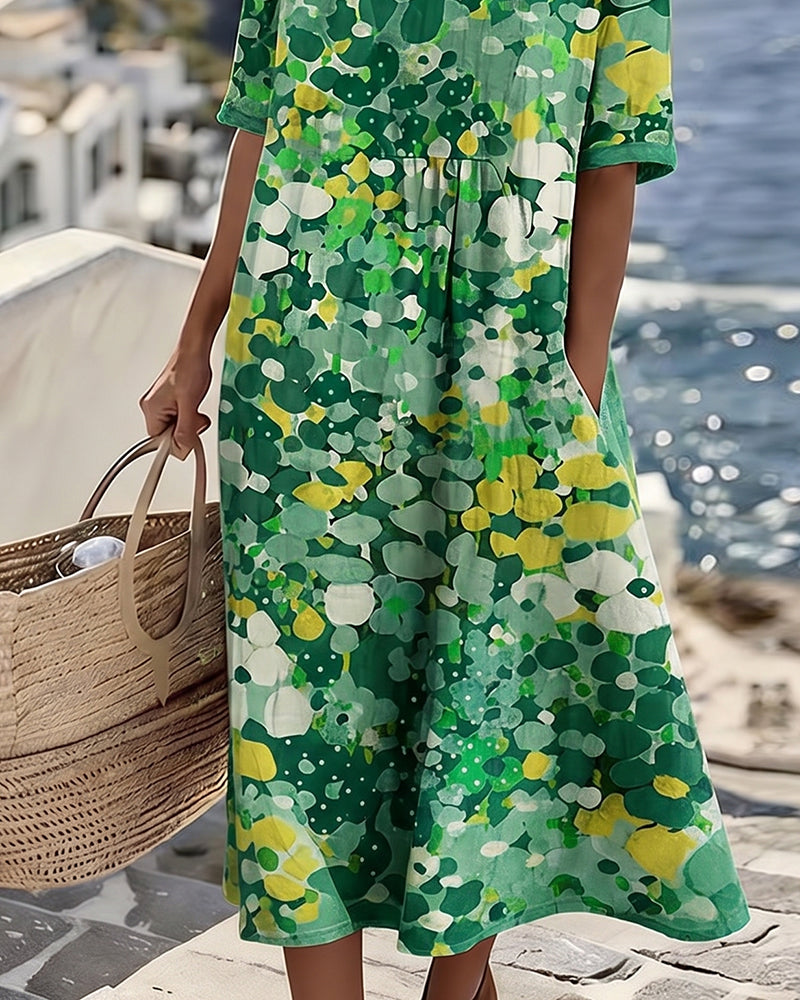 Chérie | Robe Midi À Motifs Floraux