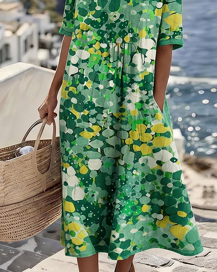 Chérie | Robe Midi À Motifs Floraux