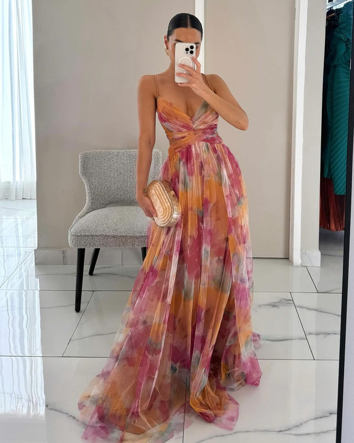 Giselle | Maxi Robe Envoûtante avec Imprimé Floral