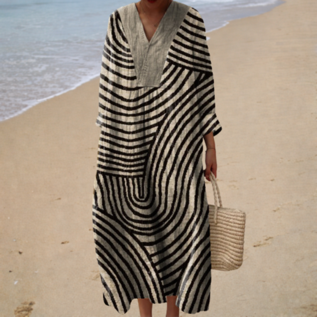 Solène | Robe Graphique Longue