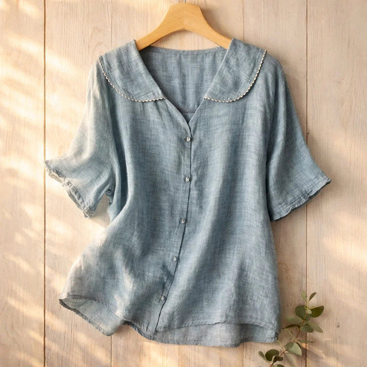 Lily | Blouse à Boutons avec Volants Doux
