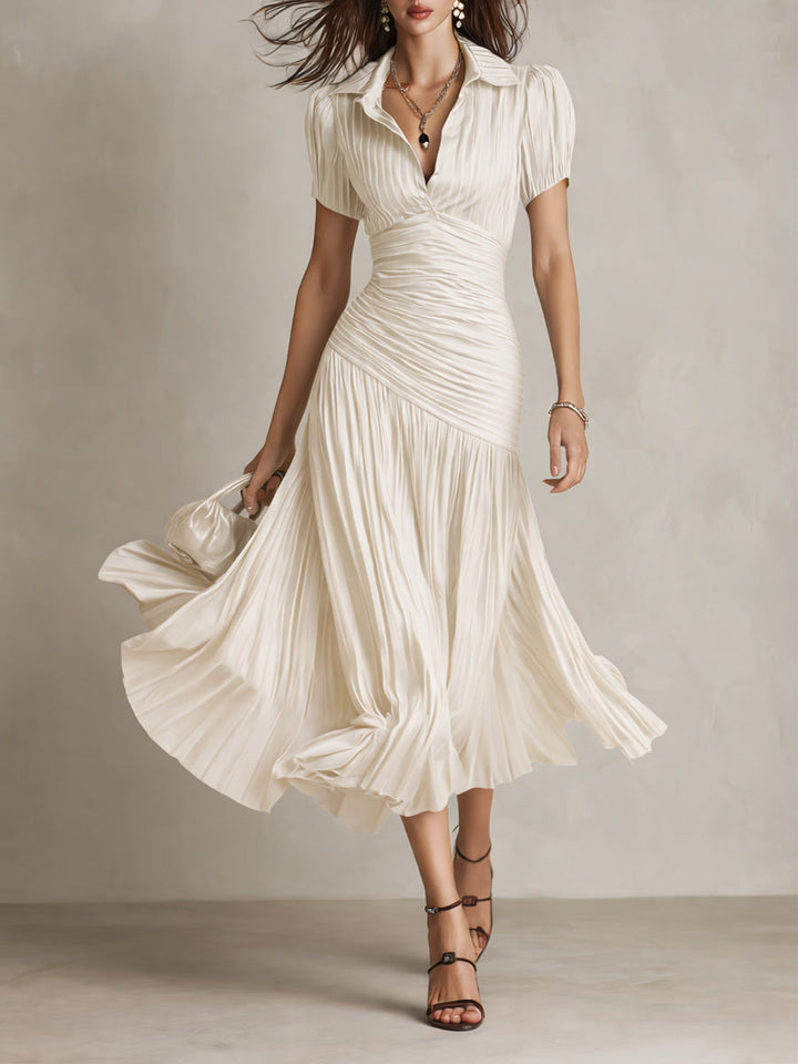 Adriana - Robe Midi Rayée Rétro