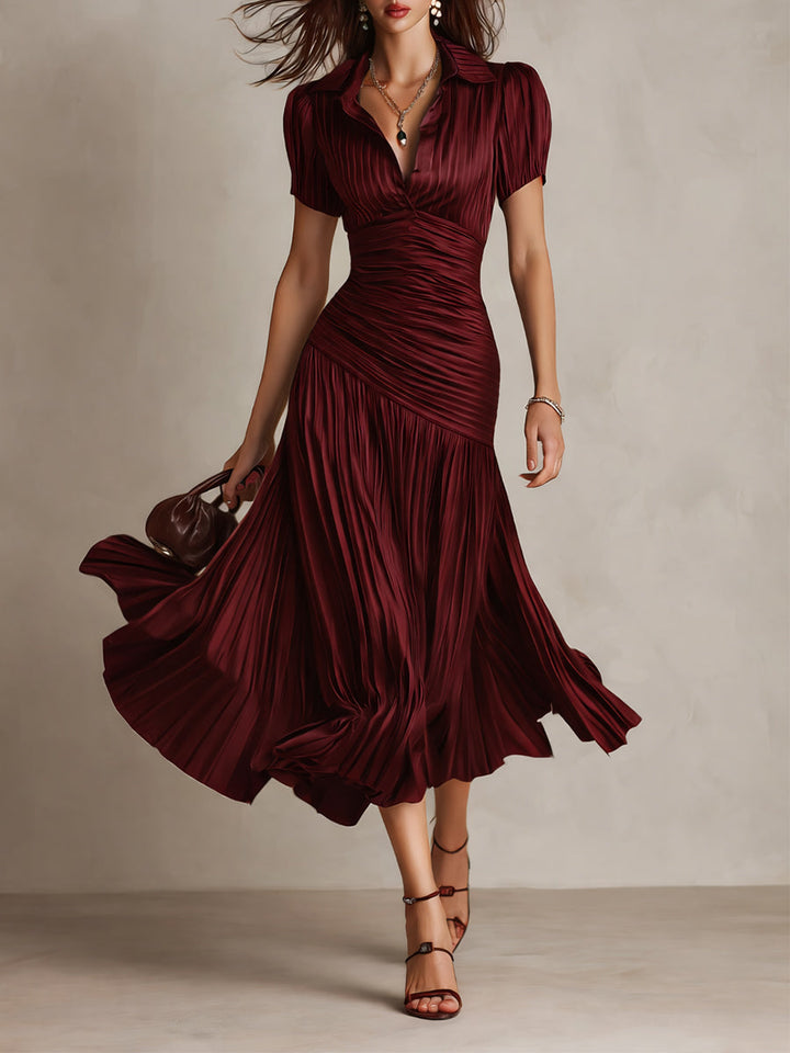 Adriana - Robe Midi Rayée Rétro