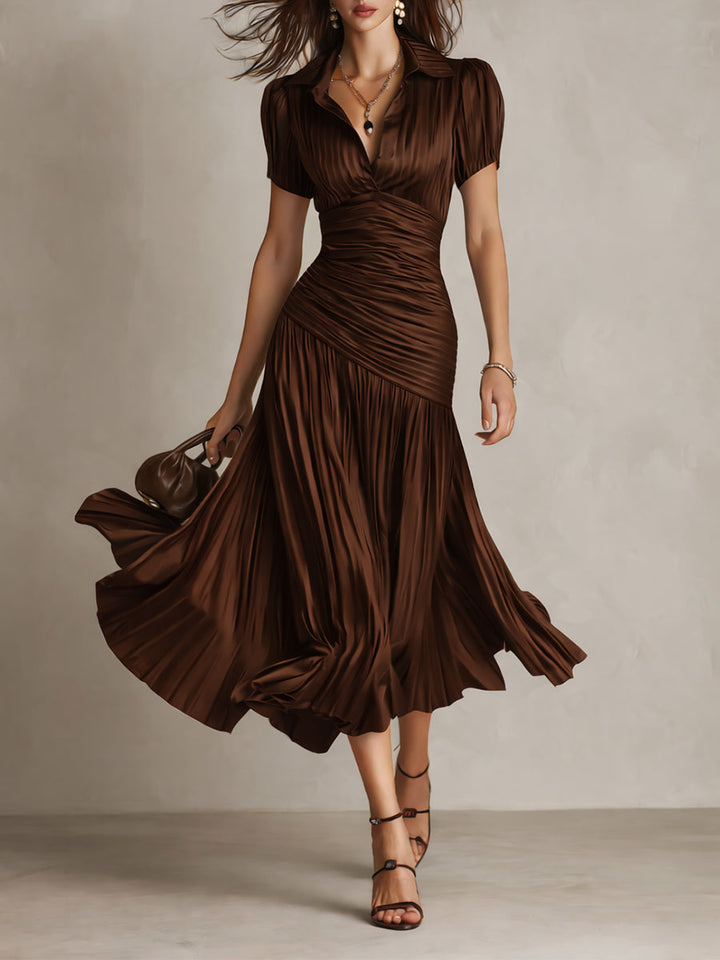 Adriana - Robe Midi Rayée Rétro