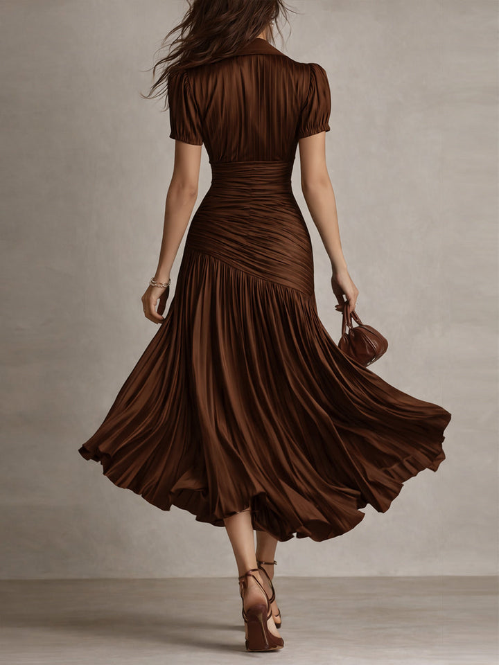 Adriana - Robe Midi Rayée Rétro