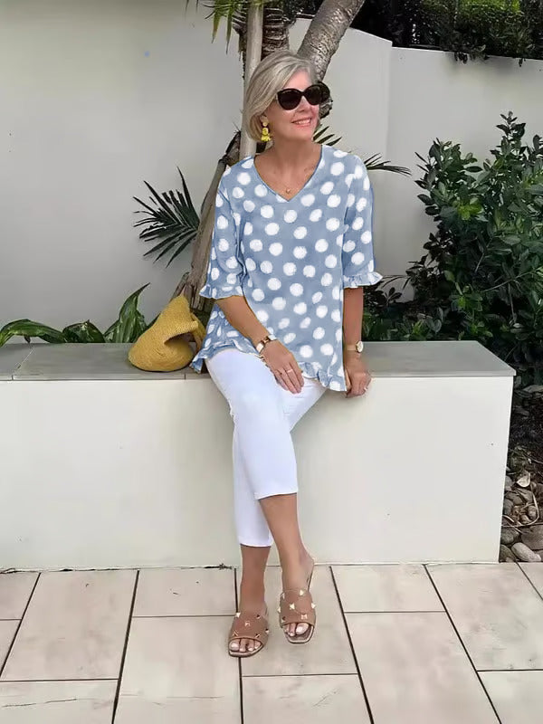 Margo | Haut Imprimé Vintage