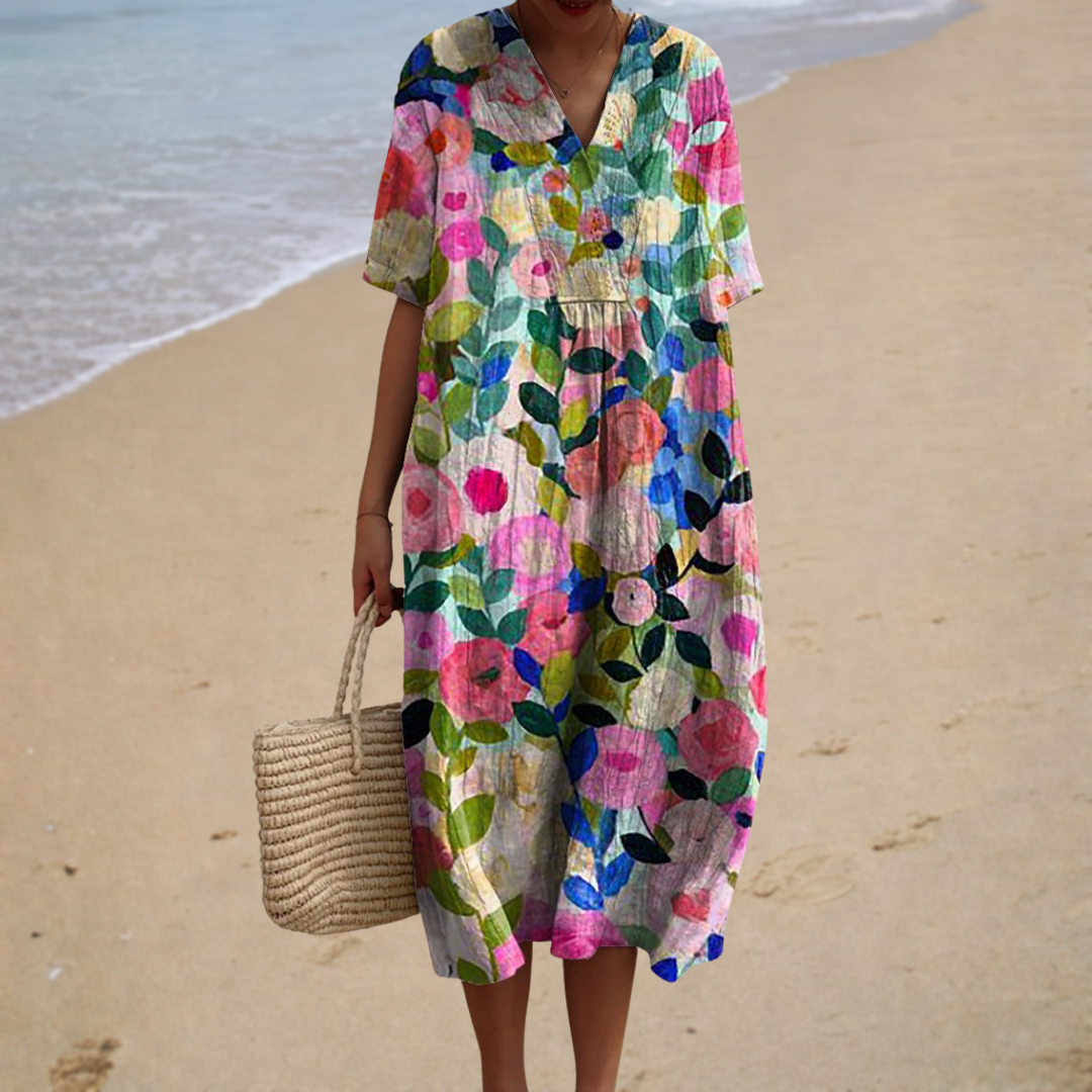 Célestine | Robe Longue à Fleurs