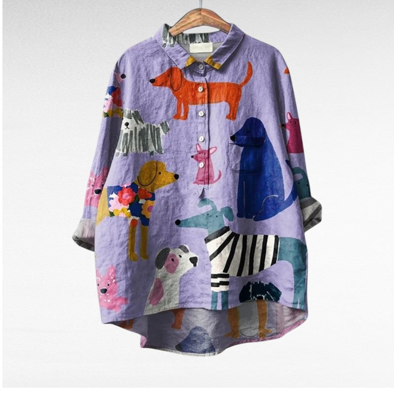 Audrey - Chemise Artistique à Boutons