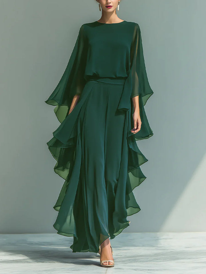 Aurora | Ensemble Élégant en Chiffon avec Volants