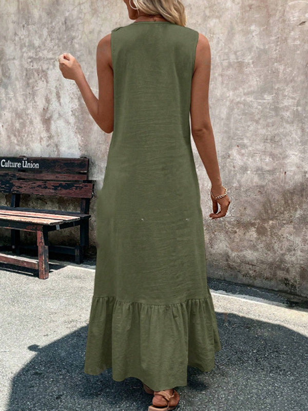 Colette | Robe Maxi à Volants Plissés