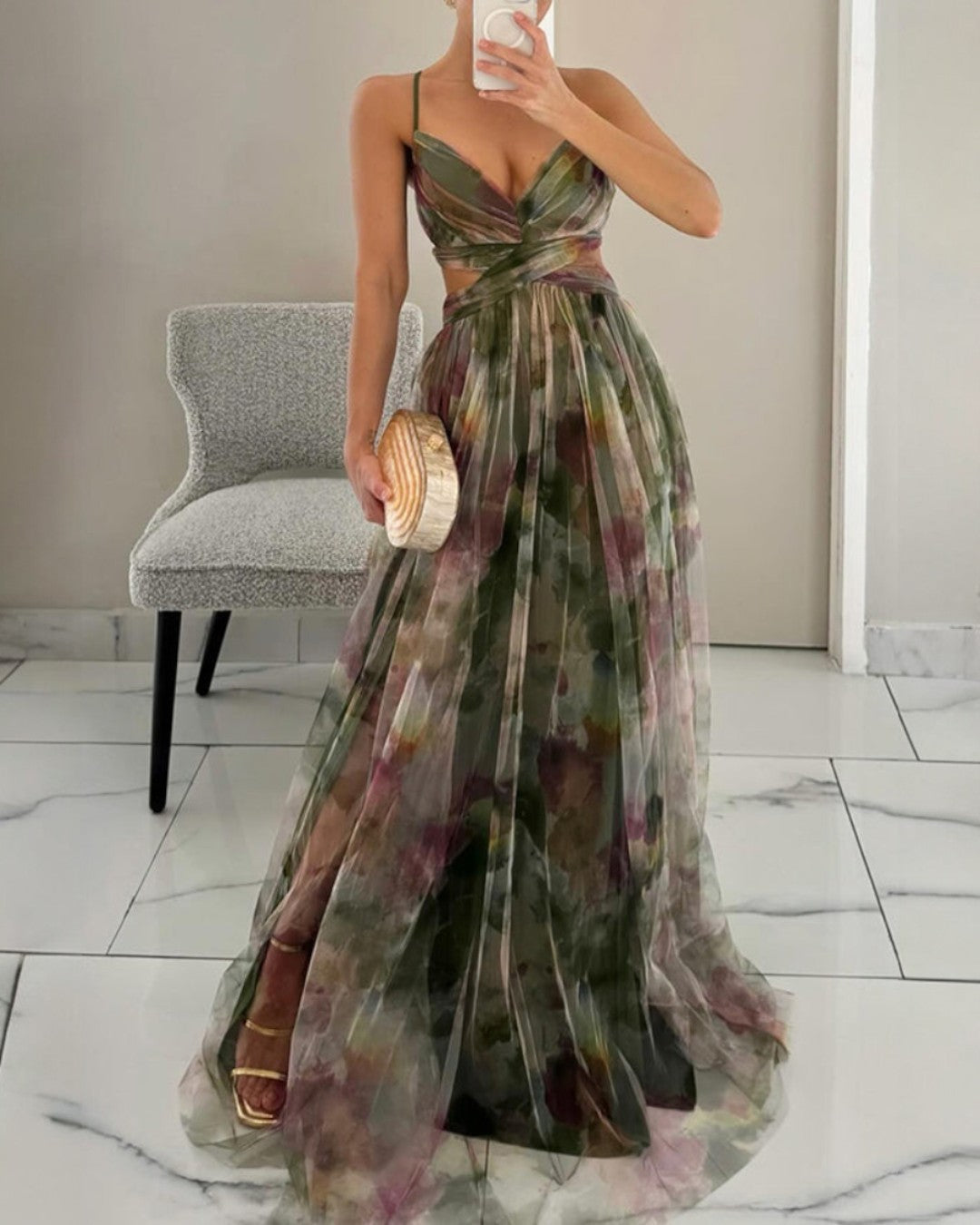Giselle | Maxi Robe Envoûtante avec Imprimé Floral