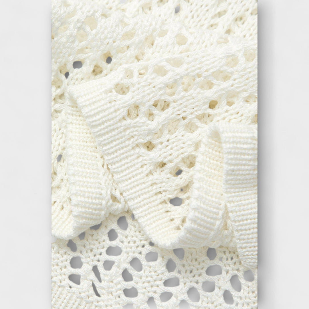 Anne - Robe de plage blanche Luna