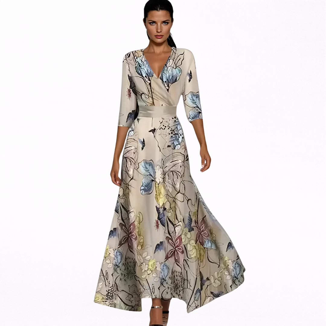 Emilia | Robe Maxi Florale Élégante