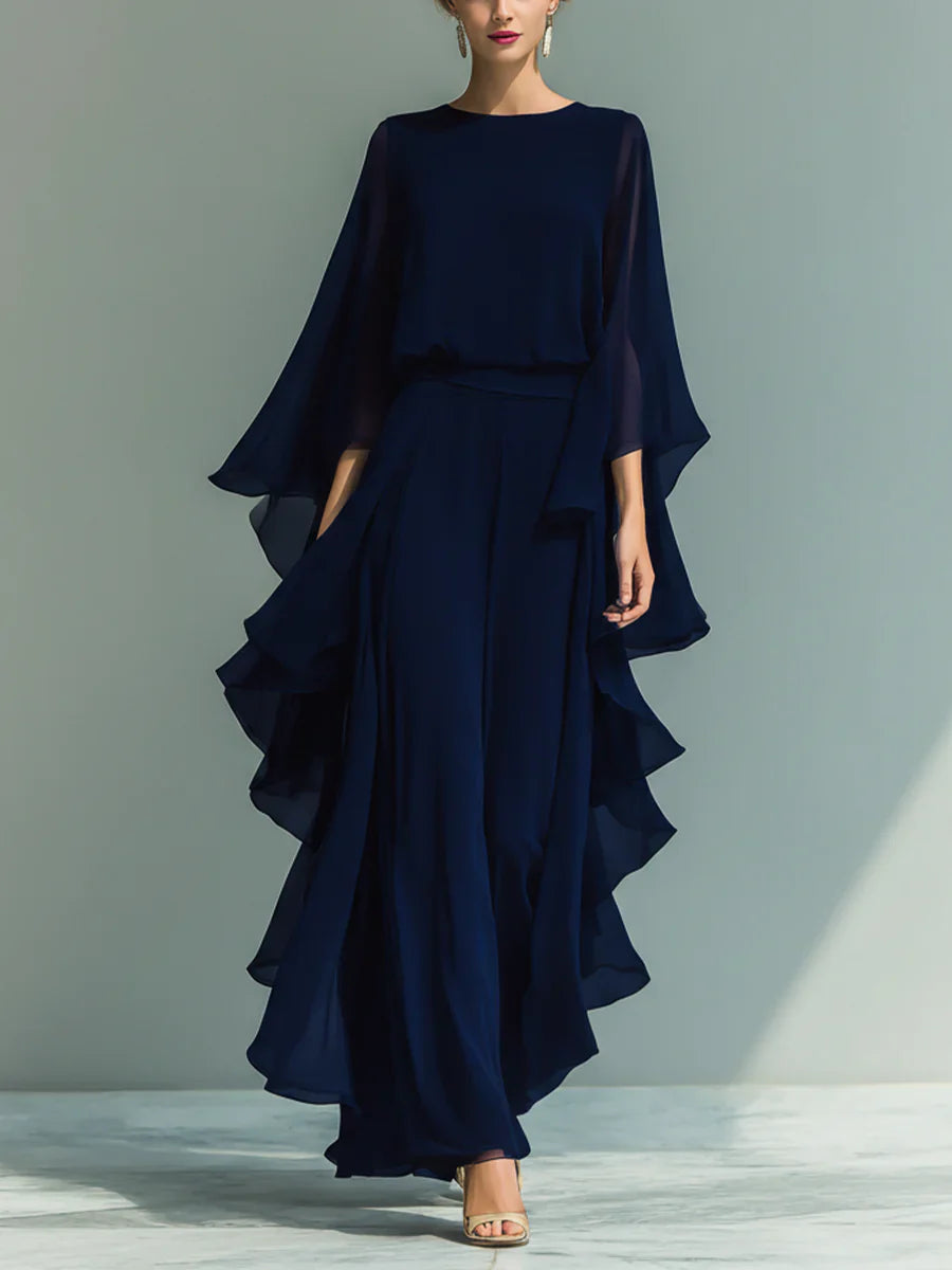 Aurora | Ensemble Élégant en Chiffon avec Volants