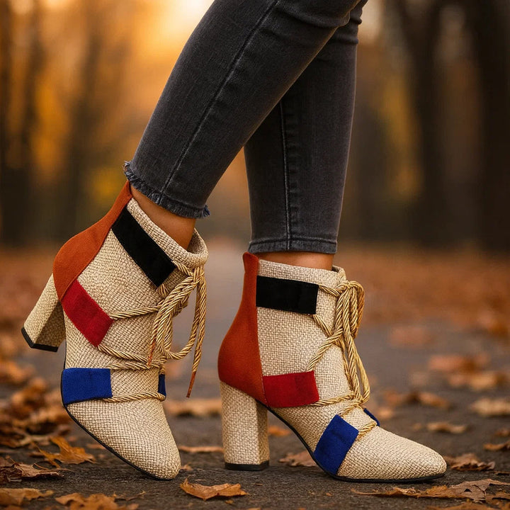BOTTINES RAYA À LACETS EN CORDES