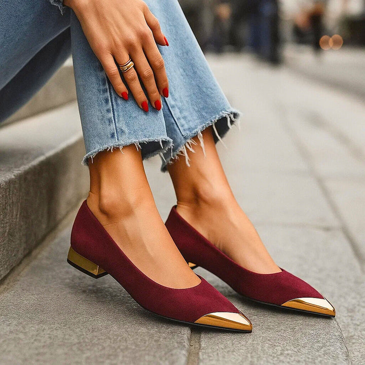 FLATS AVELINE À POINTE EN OR