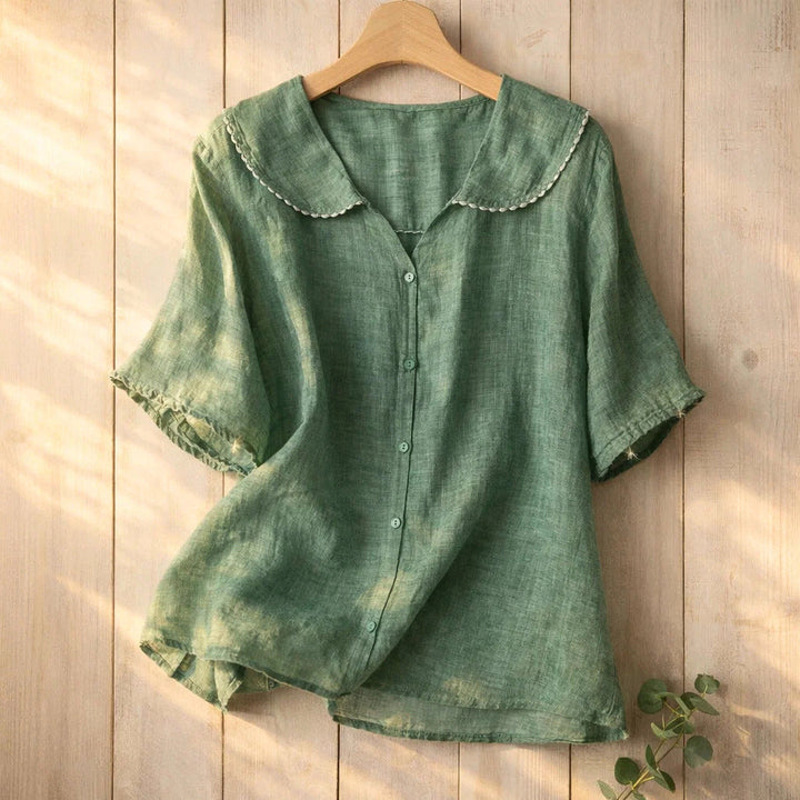Lily | Blouse à Boutons avec Volants Doux