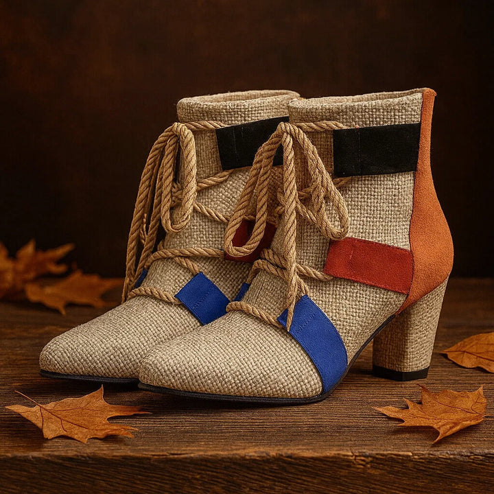 BOTTINES RAYA À LACETS EN CORDES