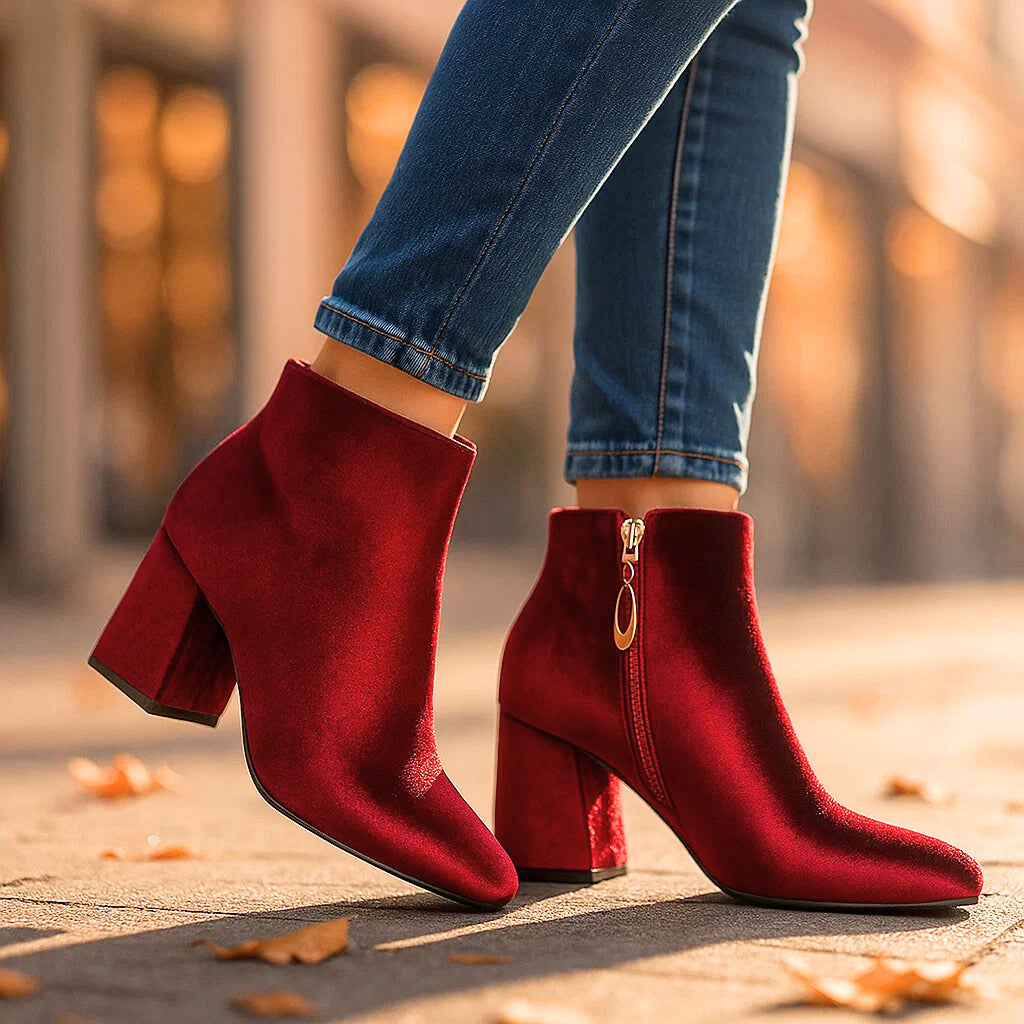 BOTTES EN VELOURS VALENTINA