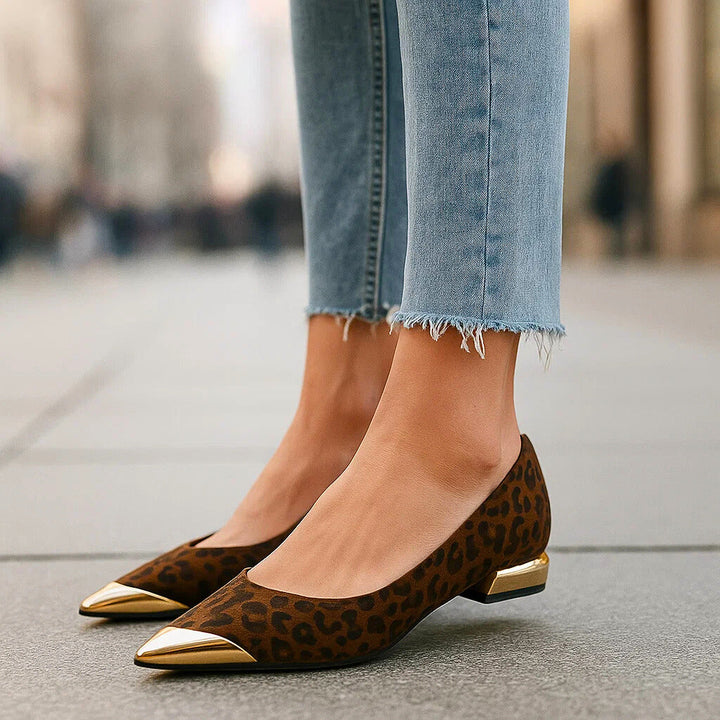 FLATS AVELINE À POINTE EN OR