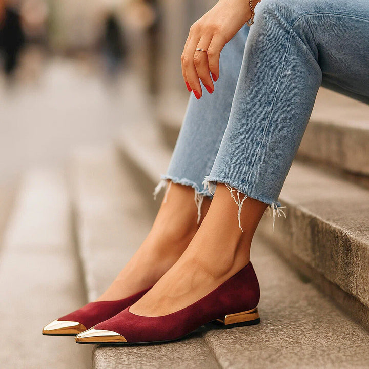 FLATS AVELINE À POINTE EN OR
