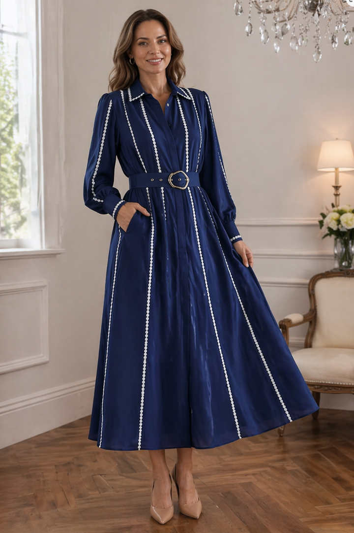 ALEXIA | Robe Avec Ceinture Élégante