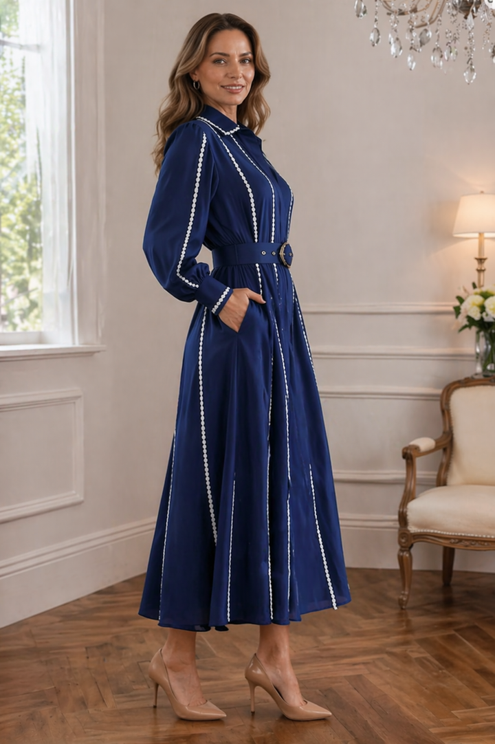 ALEXIA | Robe Avec Ceinture Élégante
