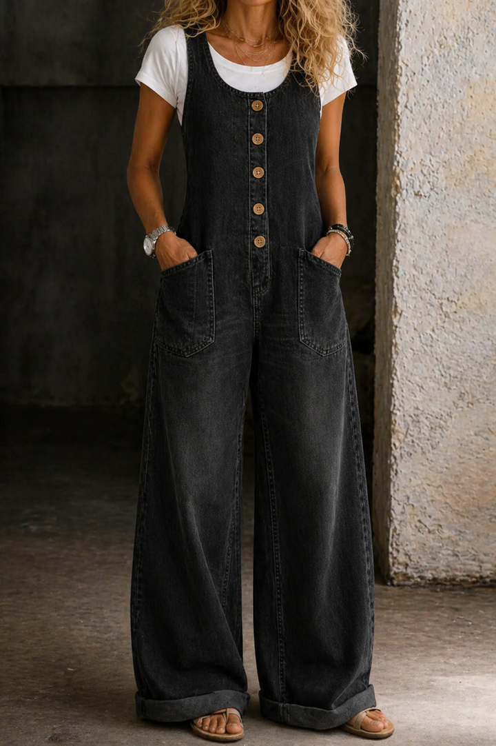 Bethany | Salopette en denim en vintage lavé