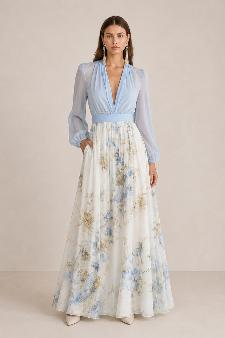 VERA | Robe longue à fleurs