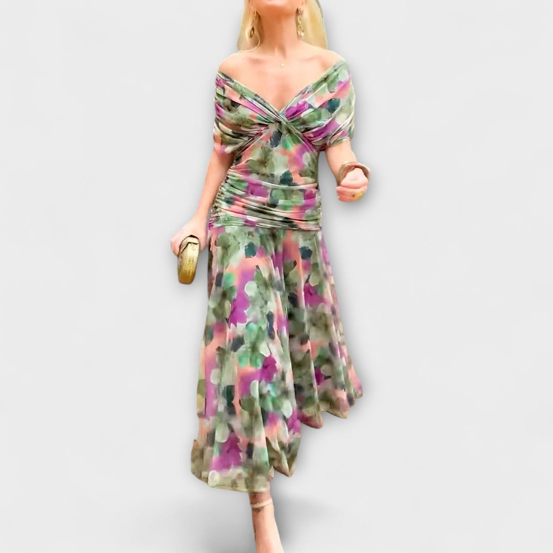Aurora - Robe maxi élégante avec décolleté en V