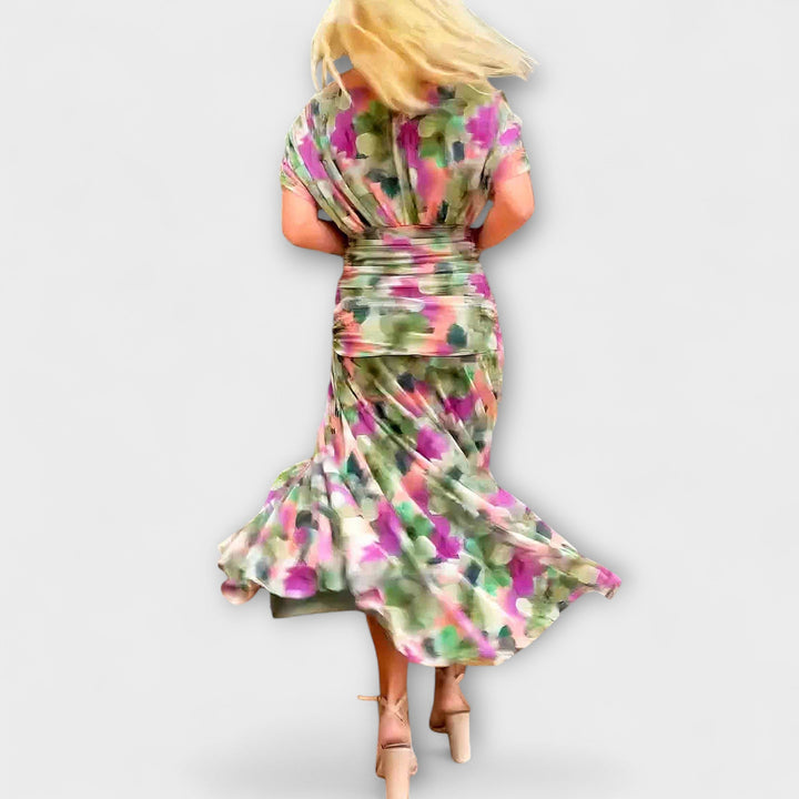 Aurora - Robe maxi élégante avec décolleté en V