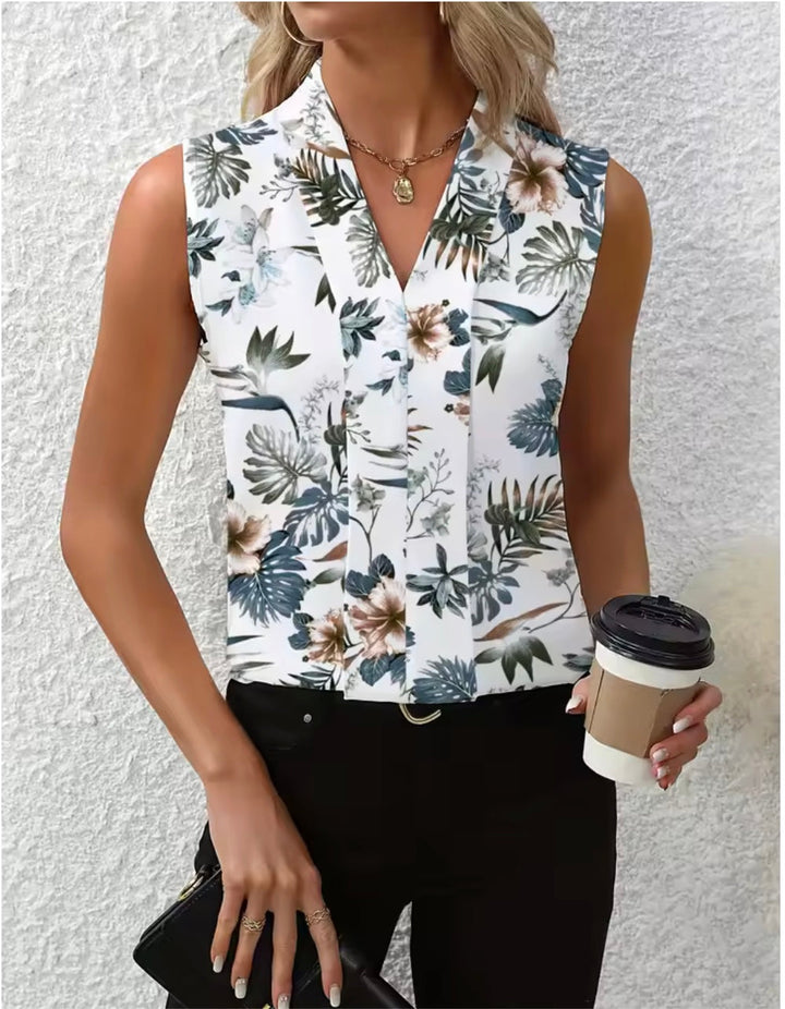 Nicole | Blouse Décontractée à Col en V