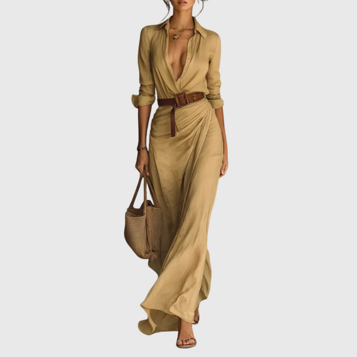 Thames – Élégante robe maxi enveloppante