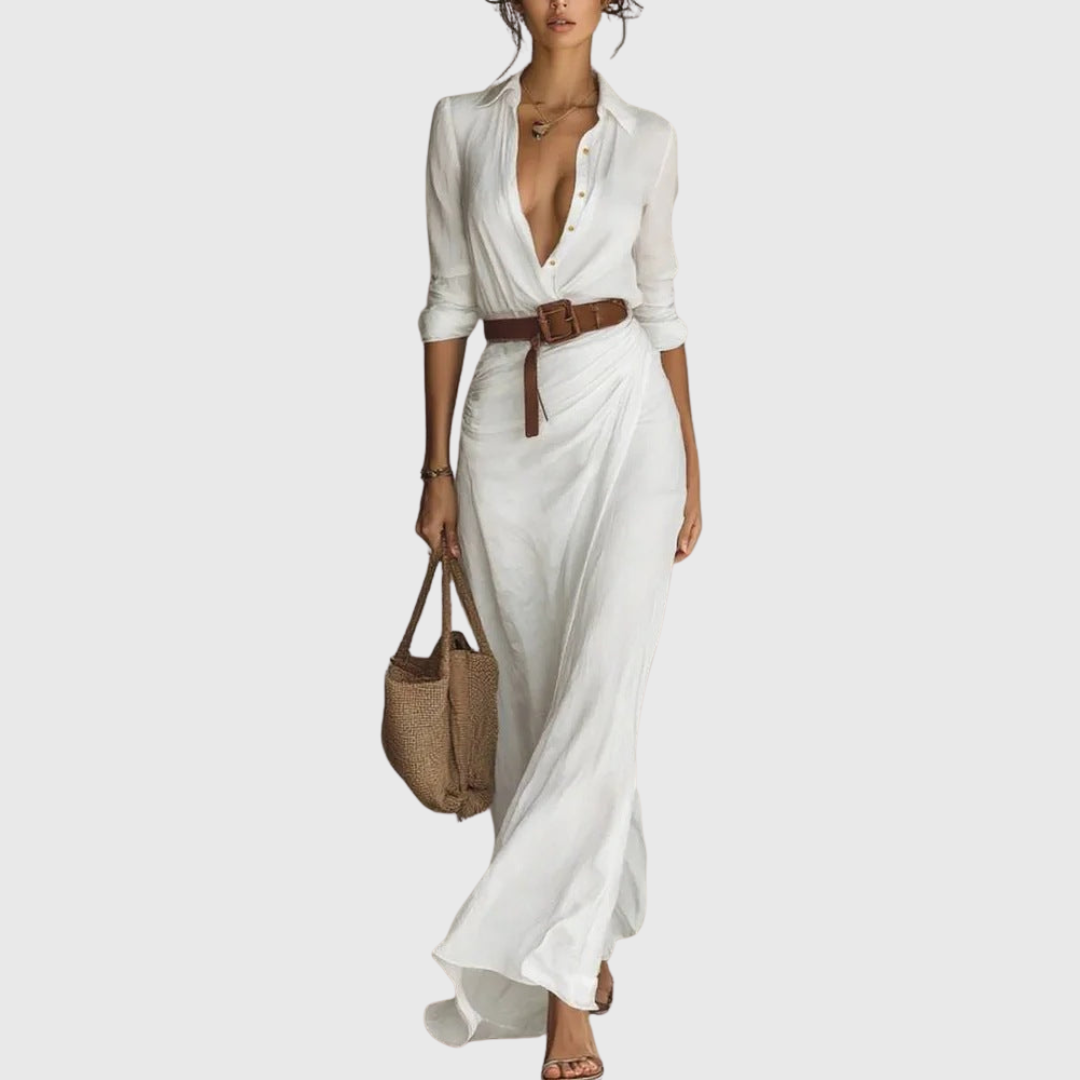 Thames – Élégante robe maxi enveloppante