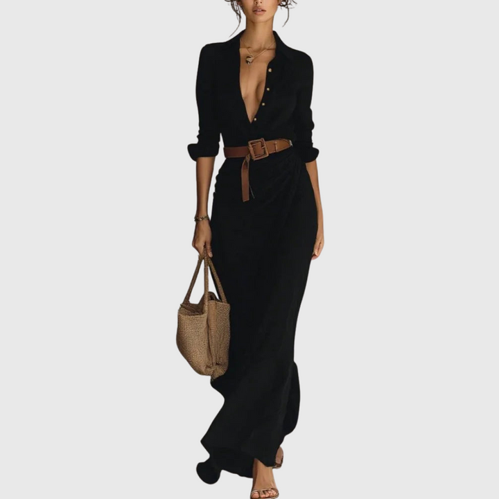 Thames – Élégante robe maxi enveloppante