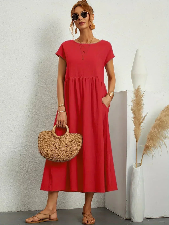 Gabrielle | Robe midi fluide d'une élégance intemporelle