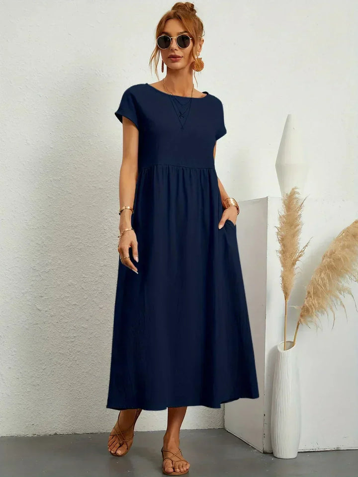 Gabrielle | Robe midi fluide d'une élégance intemporelle