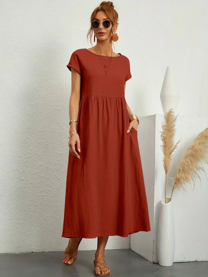 Gabrielle | Robe midi fluide d'une élégance intemporelle