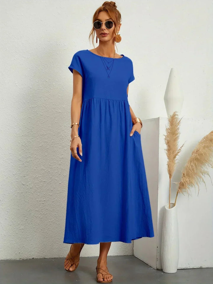 Gabrielle | Robe midi fluide d'une élégance intemporelle