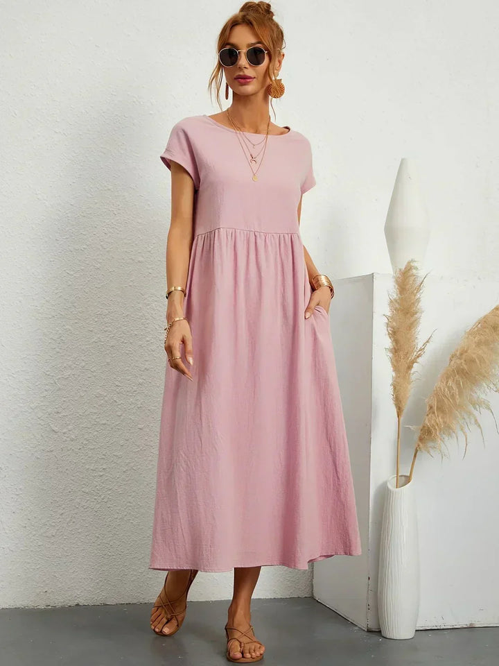 Gabrielle | Robe midi fluide d'une élégance intemporelle