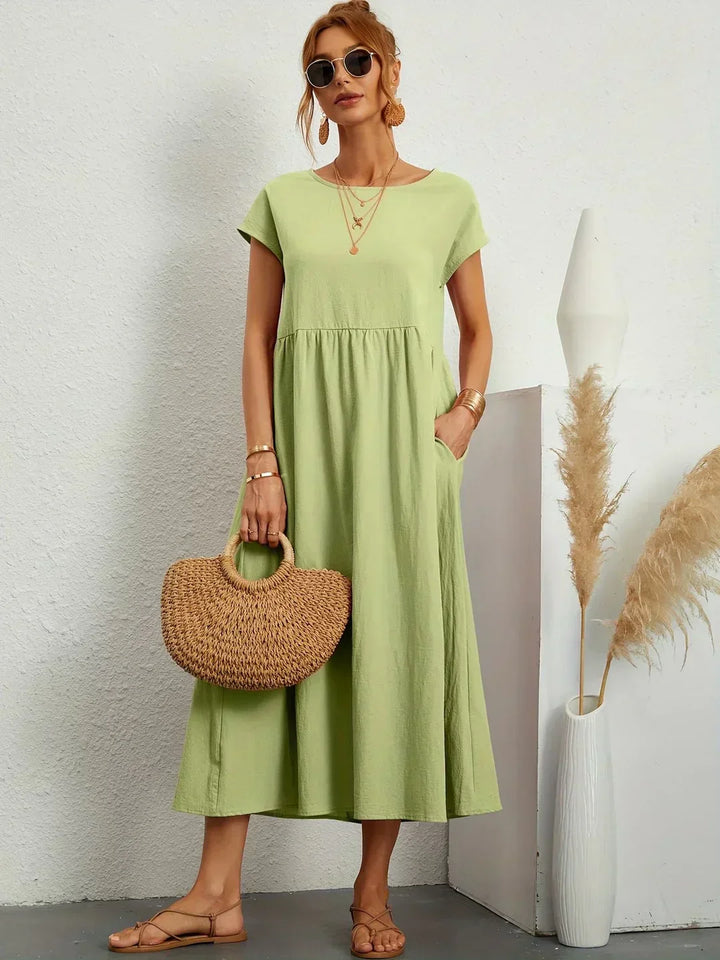 Gabrielle | Robe midi fluide d'une élégance intemporelle